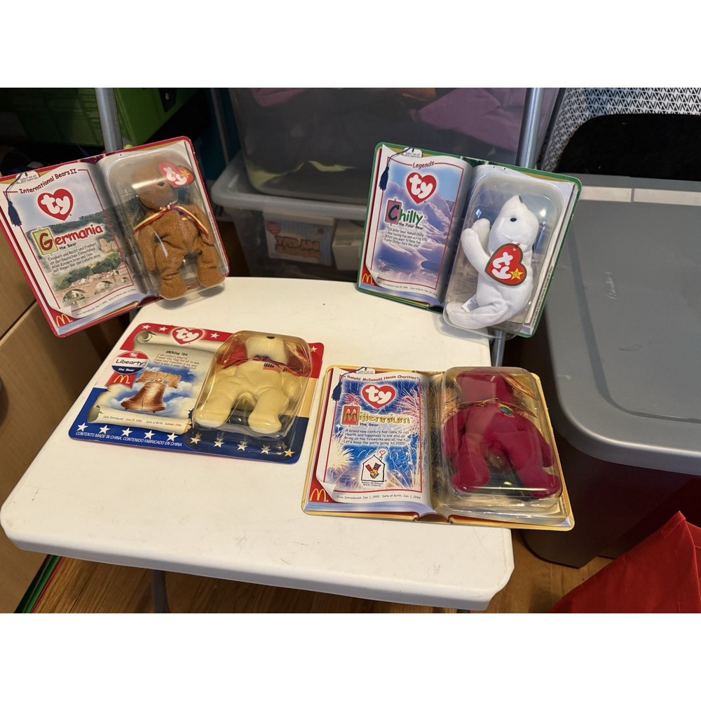 TY Teenie Beanie Babies Lot of 4 McDonalds New in Package